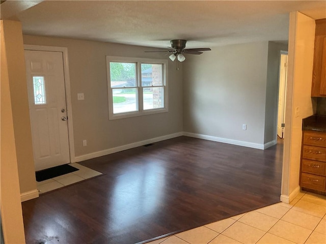 1696 W Evandale Dr, Decatur, IL 62526 - entryway featuring light wood-style flooring and a ceiling fan