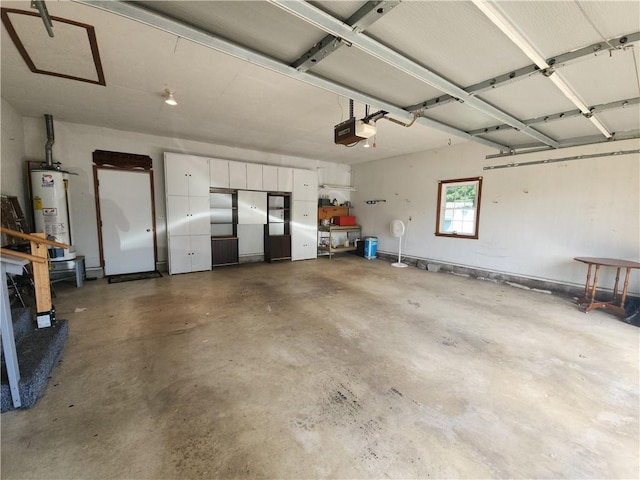 803 S Lafayette St, Newton, IL 62448 - garage featuring gas water heater and a garage door opener