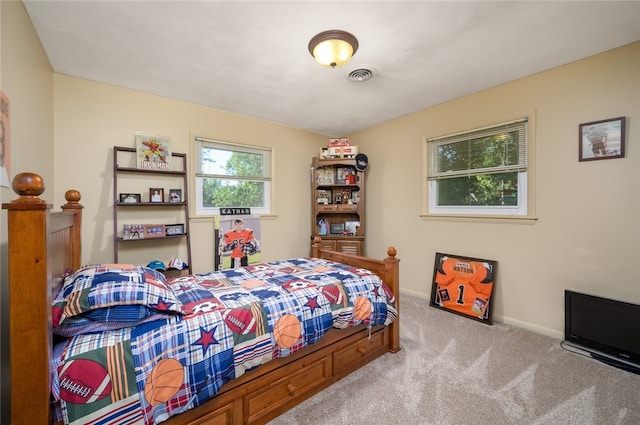 view of carpeted bedroom