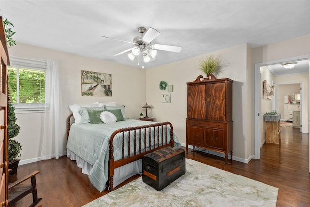101 Willow Dr, Farina, IL 62838 - bedroom featuring wood finished floors and a ceiling fan