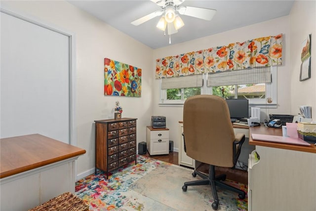 101 Willow Dr, Farina, IL 62838 - home office with ceiling fan