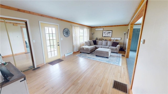 2251 W Stone Bluff Rd, Covington, IN 47932 - living room featuring light wood-style floors