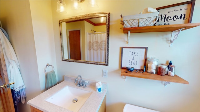 2251 W Stone Bluff Rd, Covington, IN 47932 - bathroom featuring vanity and toilet