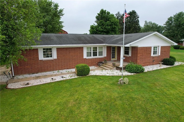 2251 W Stone Bluff Rd, Covington, IN 47932 - ranch-style home featuring brick siding and a front yard