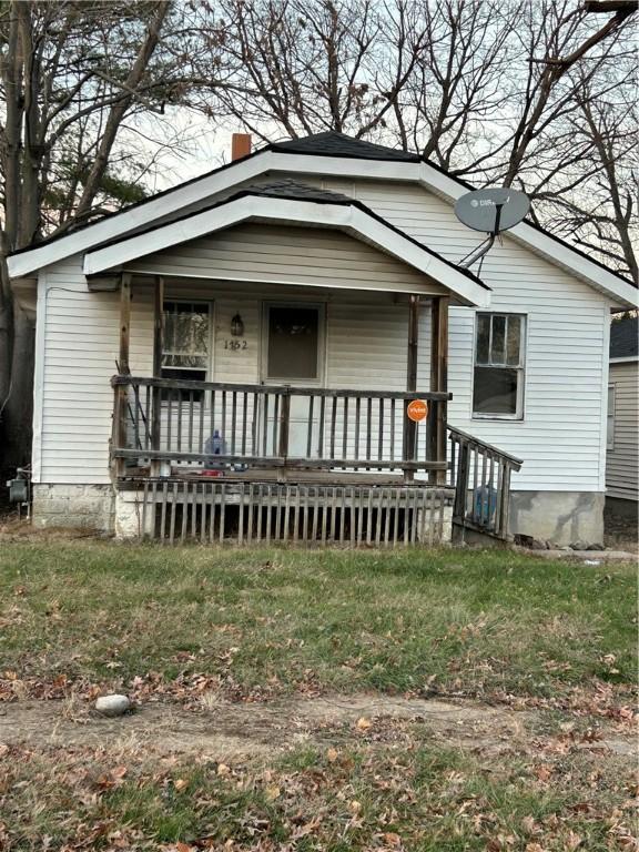 exterior space with covered porch