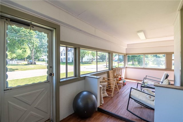 503 W Harrison St, Sullivan, IL 61951 - sunroom featuring wood finished floors