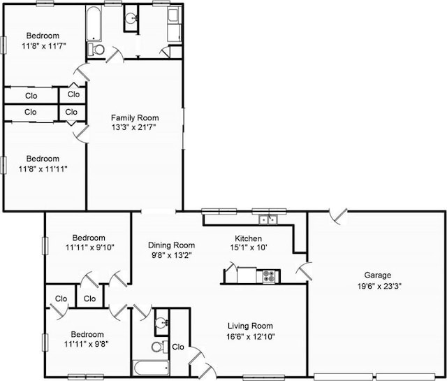 335 E Walnut St, Dalton City, IL 61925 - floor plan / room layout