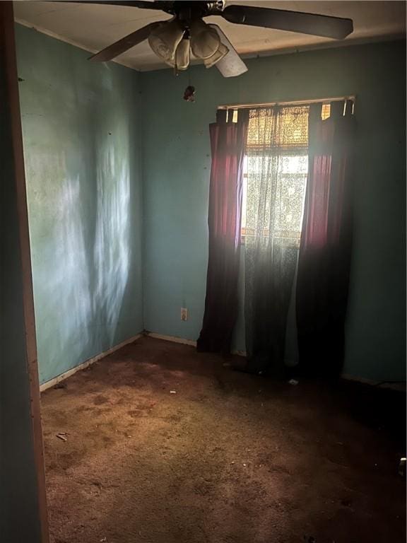 705 Orlando Dr, Robinson, IL 62454 - empty room featuring ceiling fan and carpet