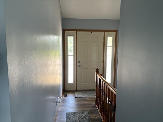 34A Woolery Dr, Neoga, IL 62447 - entryway with healthy amount of natural light and dark wood-type flooring