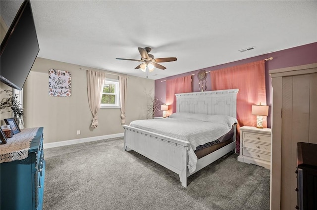 25760 E 1750th Rd, Marshall, IL 62441 - carpeted bedroom with ceiling fan and baseboards