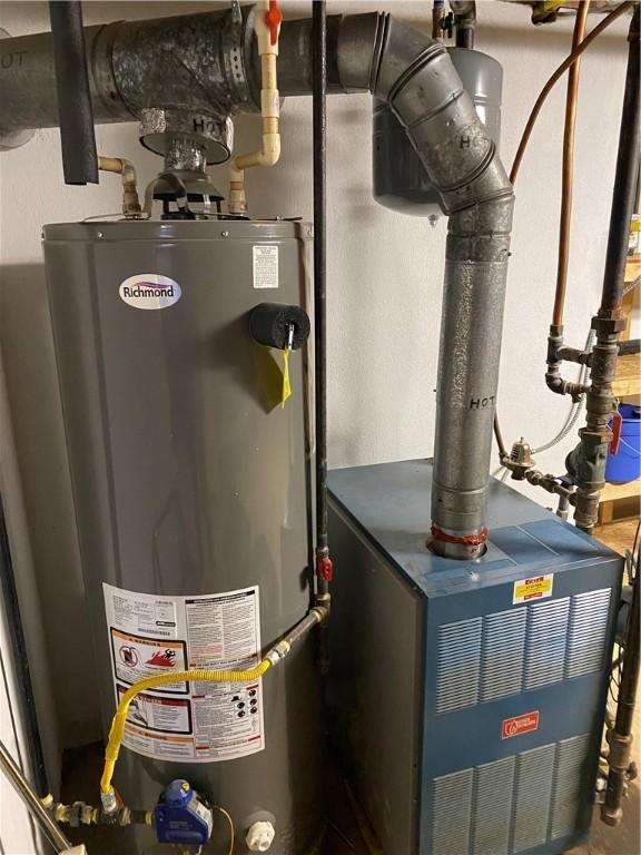 utilities featuring gas water heater