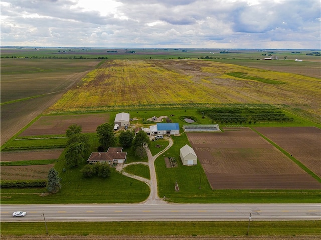 drone / aerial view featuring a rural view