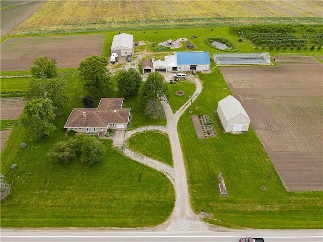 drone / aerial view featuring a rural view