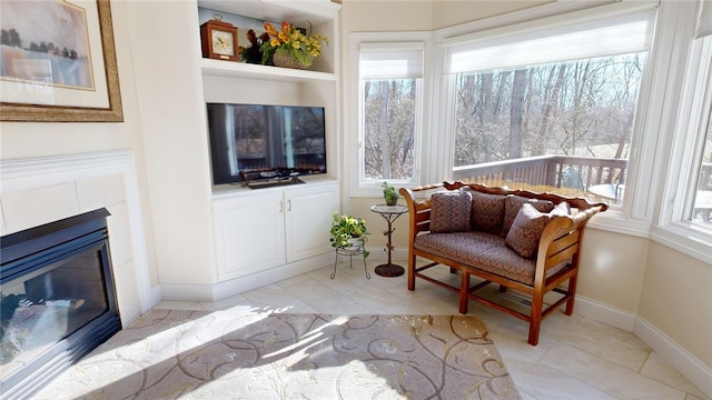 sunroom with plenty of natural light