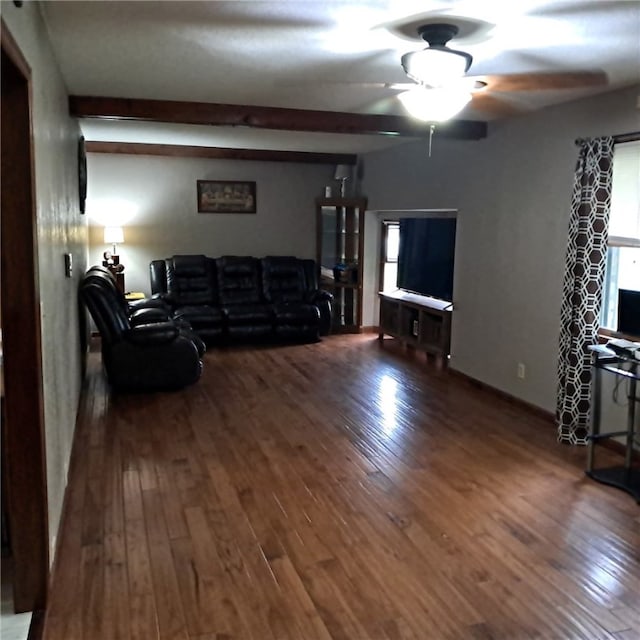 208 Roosevelt St, Paris, IL 61944 - living room with ceiling fan and hardwood / wood-style floors