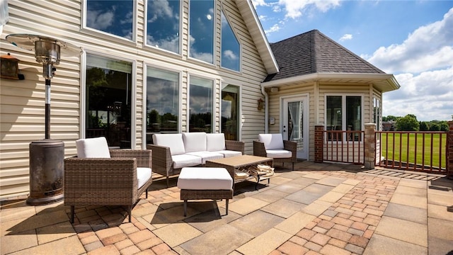 11107 E Cambridge Ln, Effingham, IL 62401 - view of patio / terrace with an outdoor living space