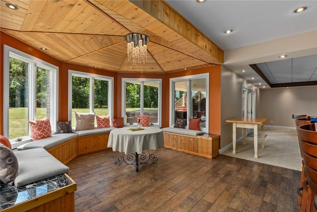 11107 E Cambridge Ln, Effingham, IL 62401 - sunroom / solarium featuring a chandelier