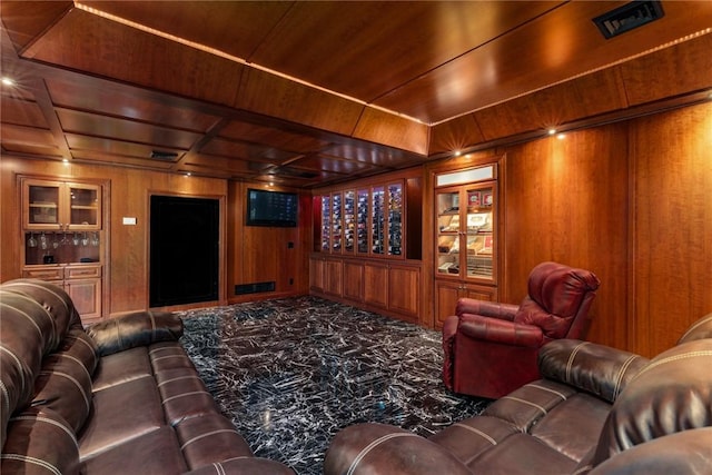 11107 E Cambridge Ln, Effingham, IL 62401 - cinema featuring wooden walls and wooden ceiling