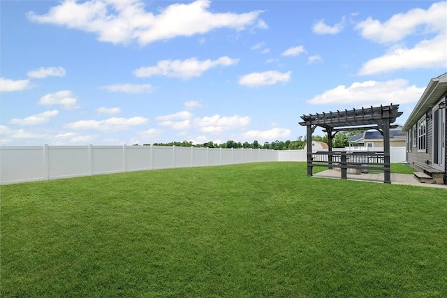 1121 Meadow Brook Ct, Mattoon, IL 61938 - fenced backyard with a pergola and a patio area