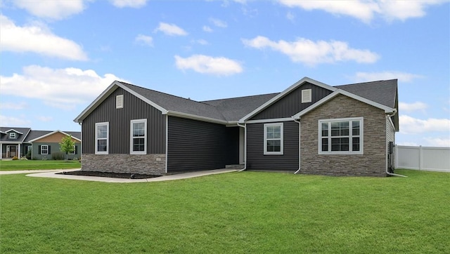 1121 Meadow Brook Ct, Mattoon, IL 61938 - view of front of home with stone siding and board and batten siding
