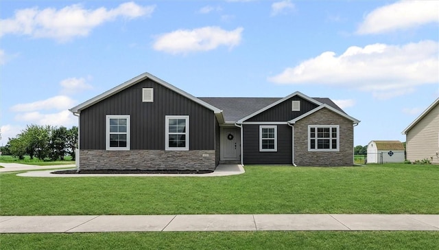 1121 Meadow Brook Ct, Mattoon, IL 61938 - view of front of property with stone siding and board and batten siding