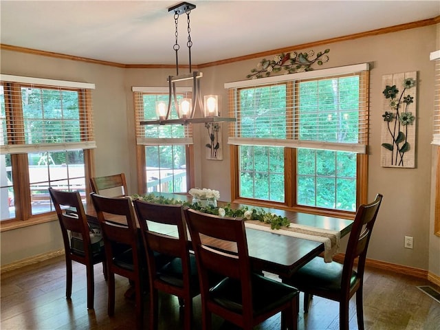 15690 E 1100th Ave, Effingham, IL 62401 - dining space with plenty of natural light, wood finished floors, and crown molding
