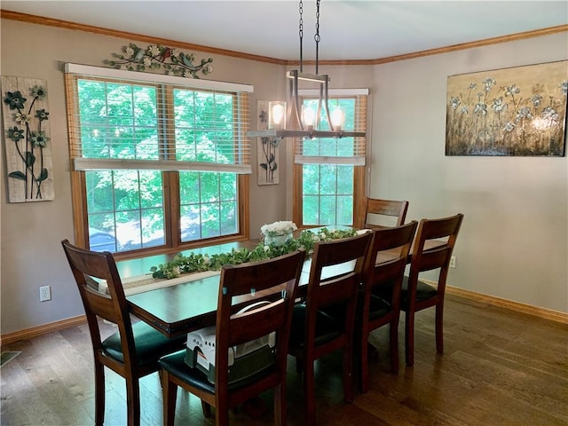 15690 E 1100th Ave, Effingham, IL 62401 - dining area with wood finished floors, healthy amount of natural light, and crown molding