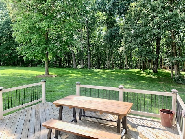 15690 E 1100th Ave, Effingham, IL 62401 - wooden deck with a yard
