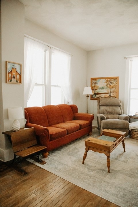 403 Maple St, Marshall, IL 62441 - living room featuring hardwood / wood-style flooring