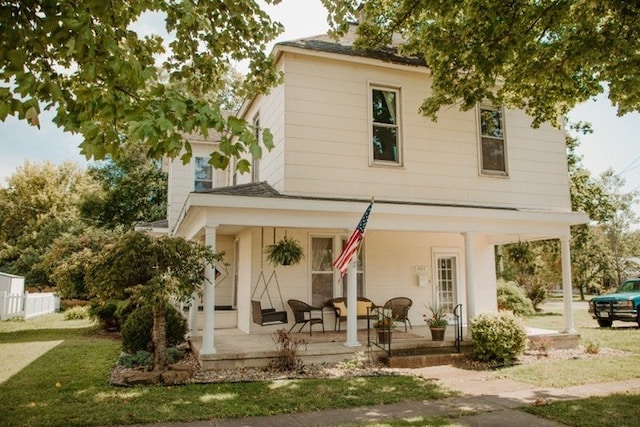 403 Maple St, Marshall, IL 62441 - back of property featuring covered porch and a yard