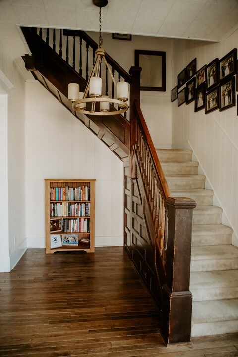 403 Maple St, Marshall, IL 62441 - stairs featuring wood-type flooring