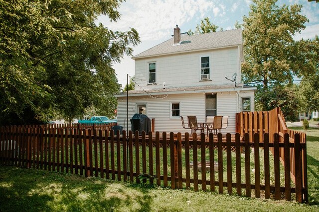 403 Maple St, Marshall, IL 62441 - rear view of property with a chimney