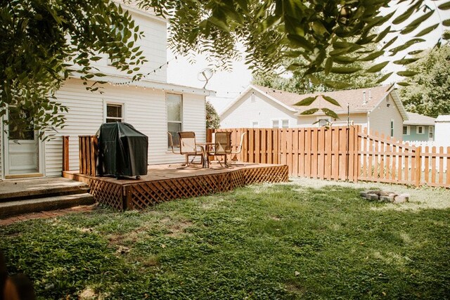 403 Maple St, Marshall, IL 62441 - view of yard with a deck