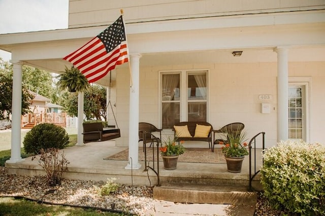 403 Maple St, Marshall, IL 62441 - view of covered porch