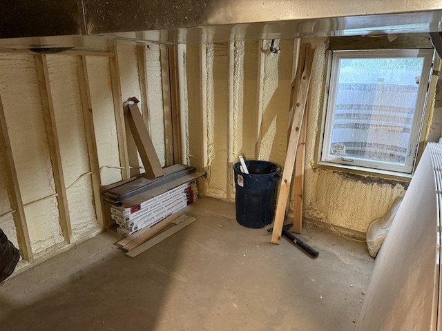 303 E Glenwood Ave, Olney, IL 62450 - detailed view of unfinished concrete floors