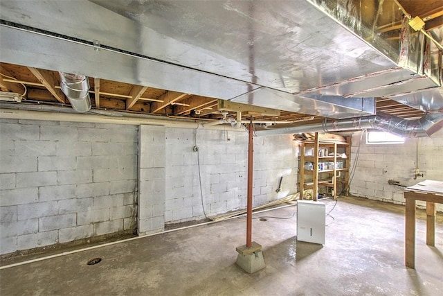 view of basement