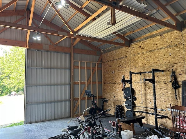 10760 E 1600th St, Cambridge, IL 61238 - garage with metal wall