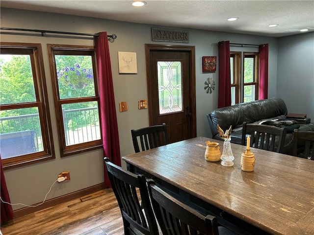 10760 E 1600th St, Cambridge, IL 61238 - dining area with wood finished floors, healthy amount of natural light, and recessed lighting