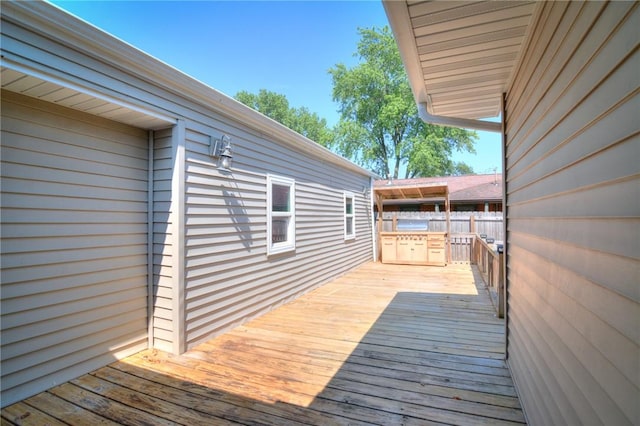 235 W Lawrence St, Illiopolis, IL 62539 - wooden deck featuring area for grilling