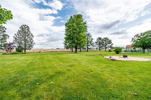 5334 Blue Mound Rd, Macon, IL 62544 - view of yard featuring a fire pit