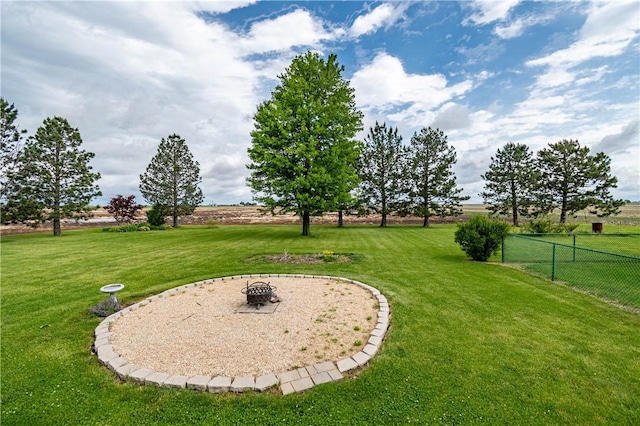 5334 Blue Mound Rd, Macon, IL 62544 - view of yard featuring a fire pit