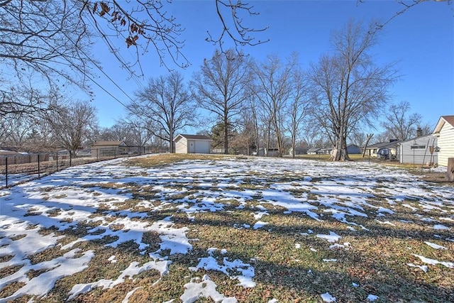 view of snowy yard