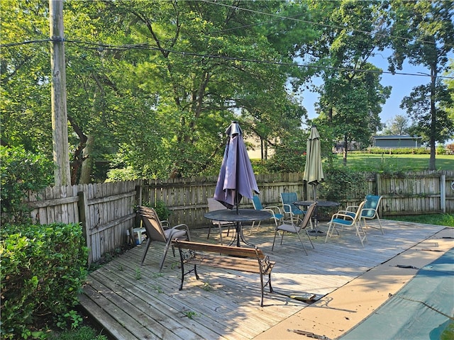 view of wooden terrace