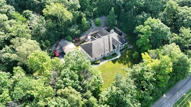 6086 Chicory Knl, Charleston, IL 61920 - aerial view of property and surrounding area with a forest