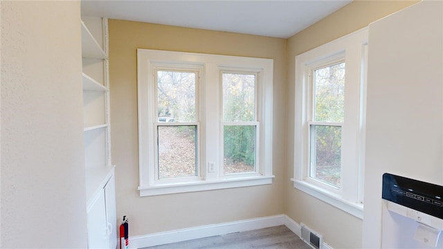 interior space featuring light hardwood / wood-style flooring and a healthy amount of sunlight