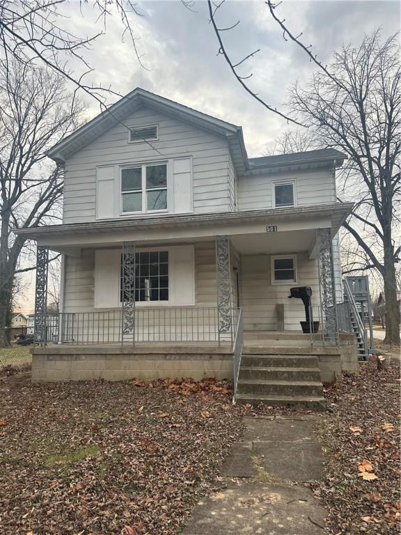 view of front of home with a porch