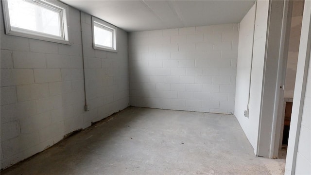 view of basement