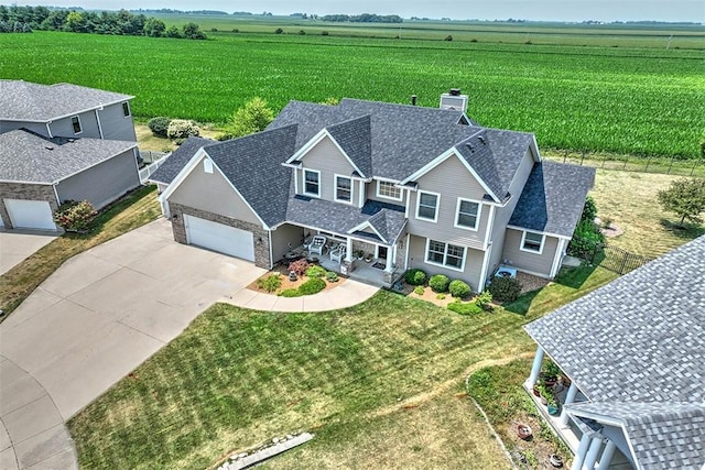 1008 Schroll Dr, Forsyth, IL 62535 - aerial view of sparsely populated area with large plots for crops
