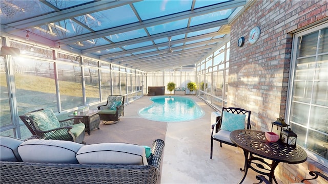 view of pool with a patio