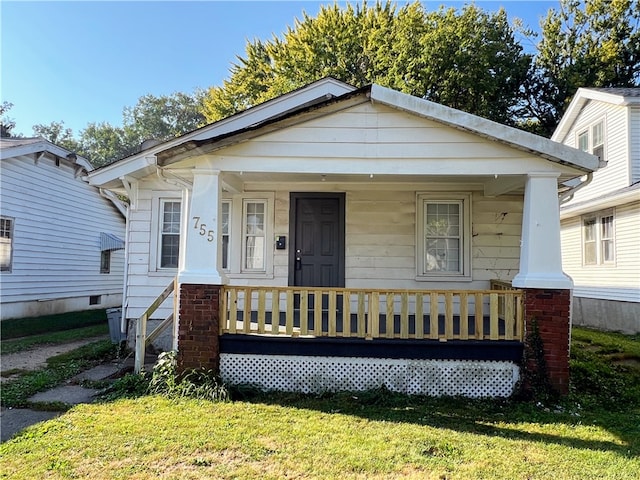 bungalow featuring a porch